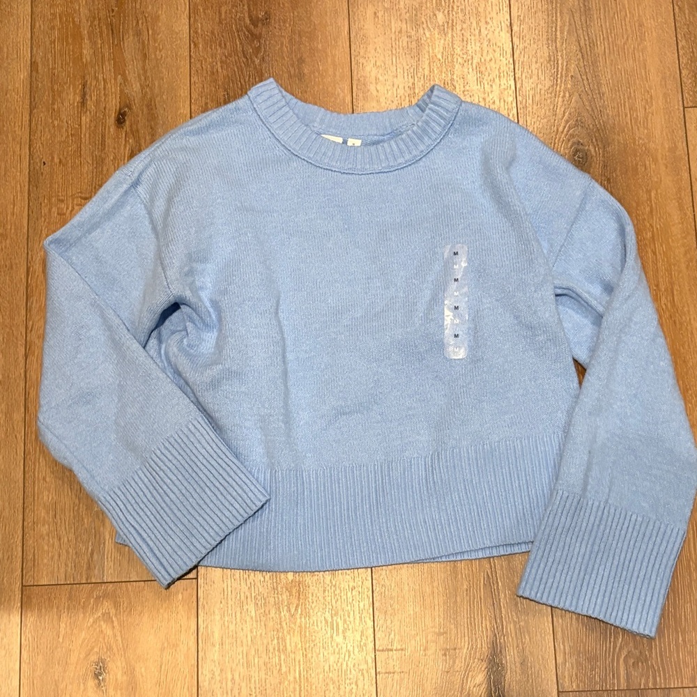 NWT gap women’s light blue medium crewneck sweater
